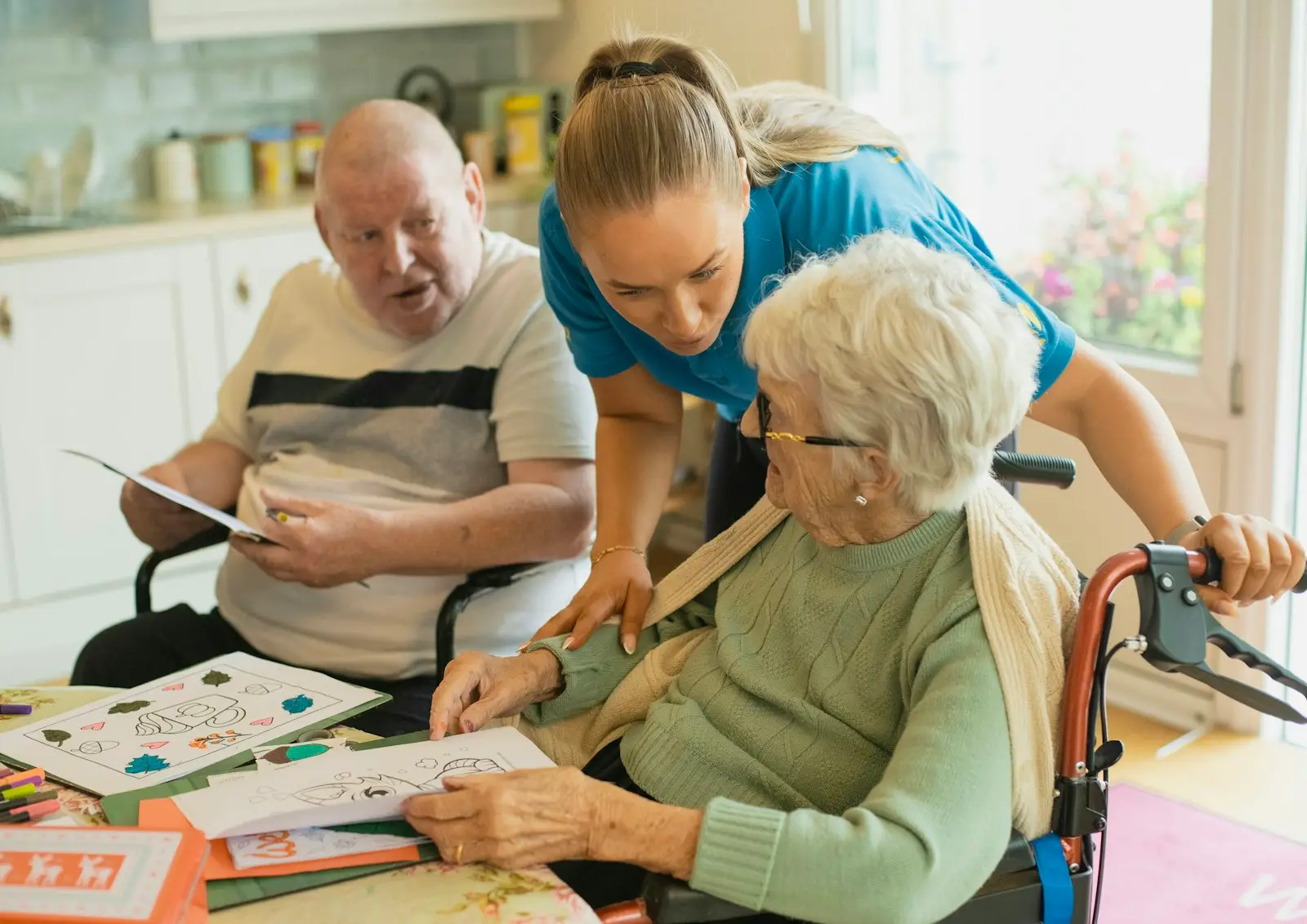 Art activity with residents